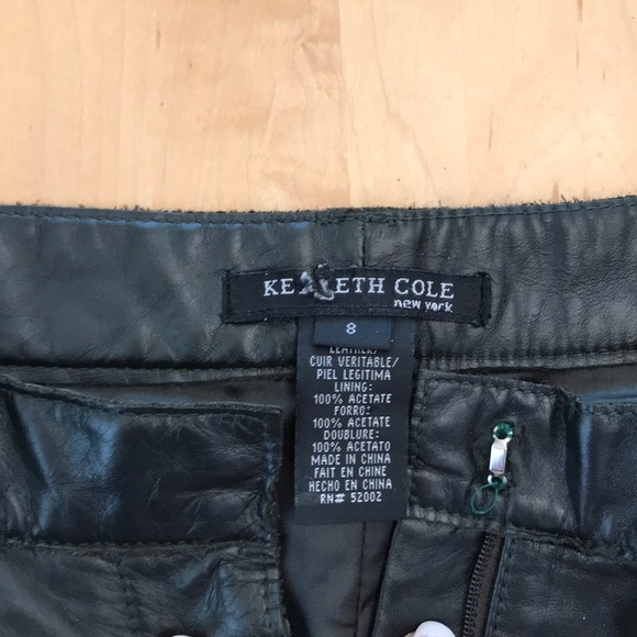 NEW LEATHER KENNETH COLE Sz 8 PANTS - Picture 8 of 8